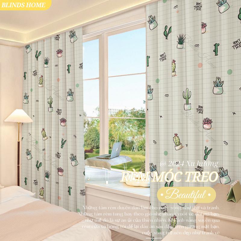 Rèm cửa sổ, rèm ngăn phòng móc treo Rido BEV trang trí phòng ốc, nhà cửa phòng khách