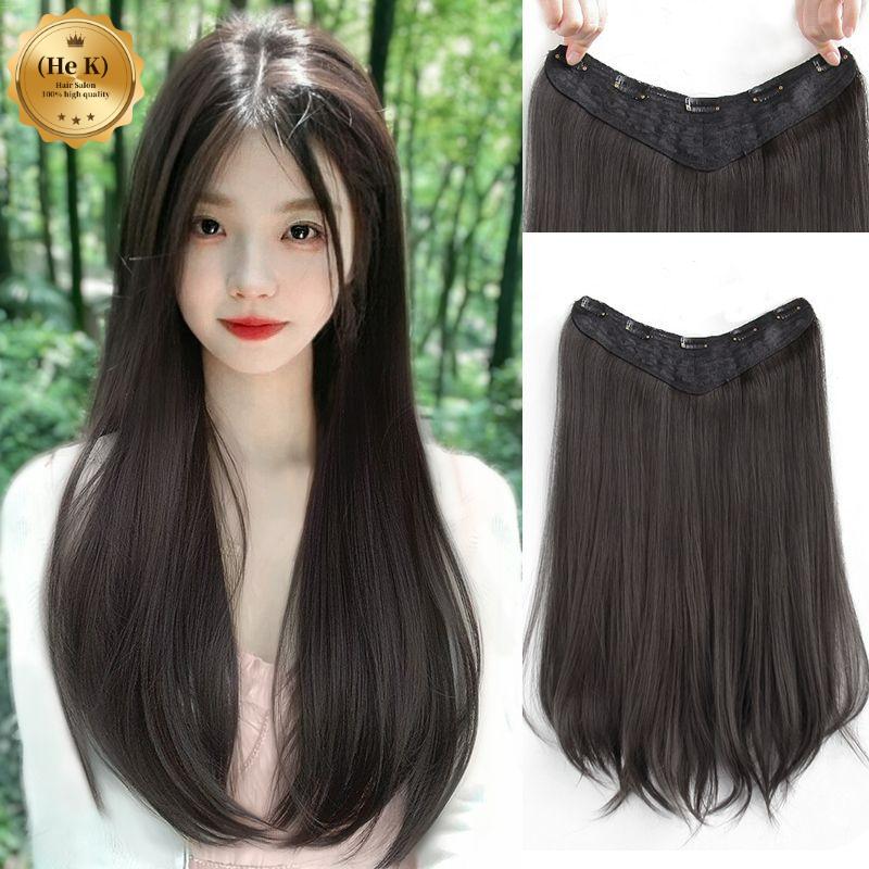 Rambut Palsu Salun Rambut (Dia K) Wanita Rambut Panjang Satu - TikTok ...