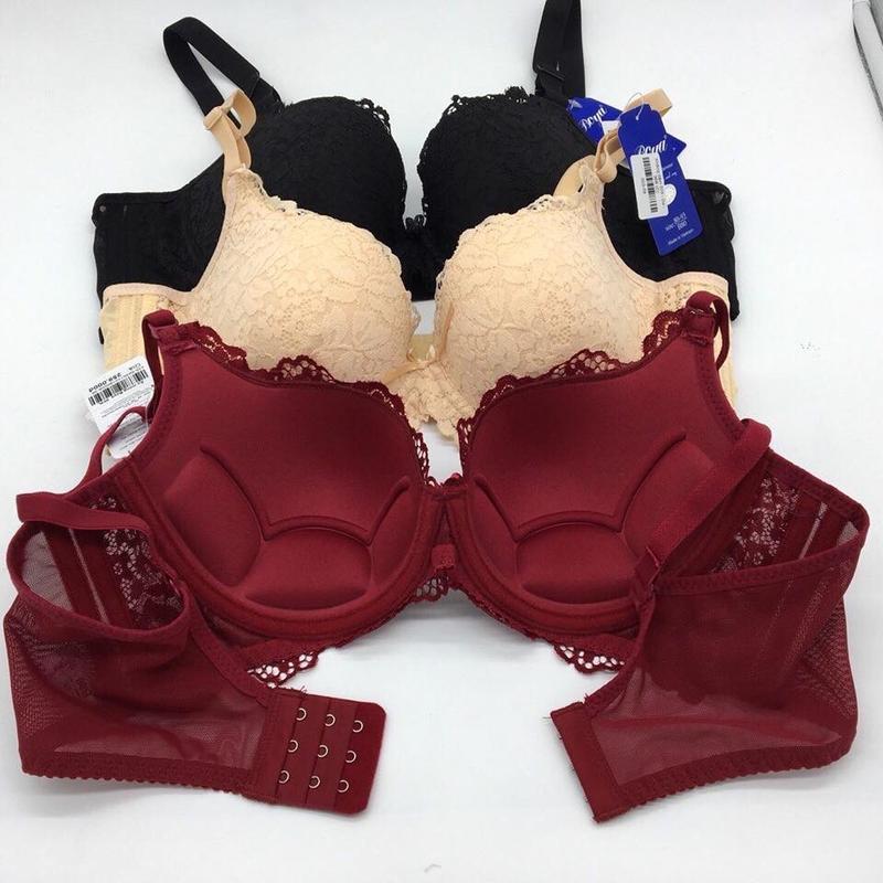 ÁO NGỰC REN 3 MÓC CÀI BOYA 003L MÀU ĐỎ TẠO SỰ QUYẾN RŨ CHO BẦU NGỰC