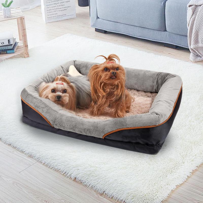 Memory foam dog bed with removable washable cover best sale