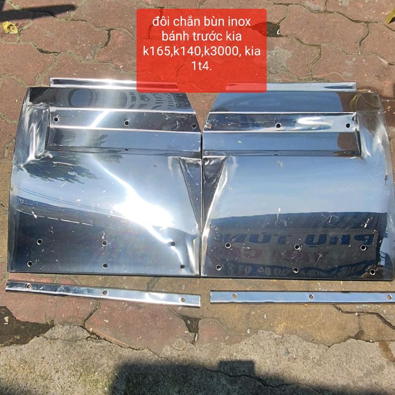 đôi chắn bùn trước inox xe kia k165,k140,k3000,kia 1t4 inox 201 dày 0,8 ly Phụ Kiện Phụ Tùng
