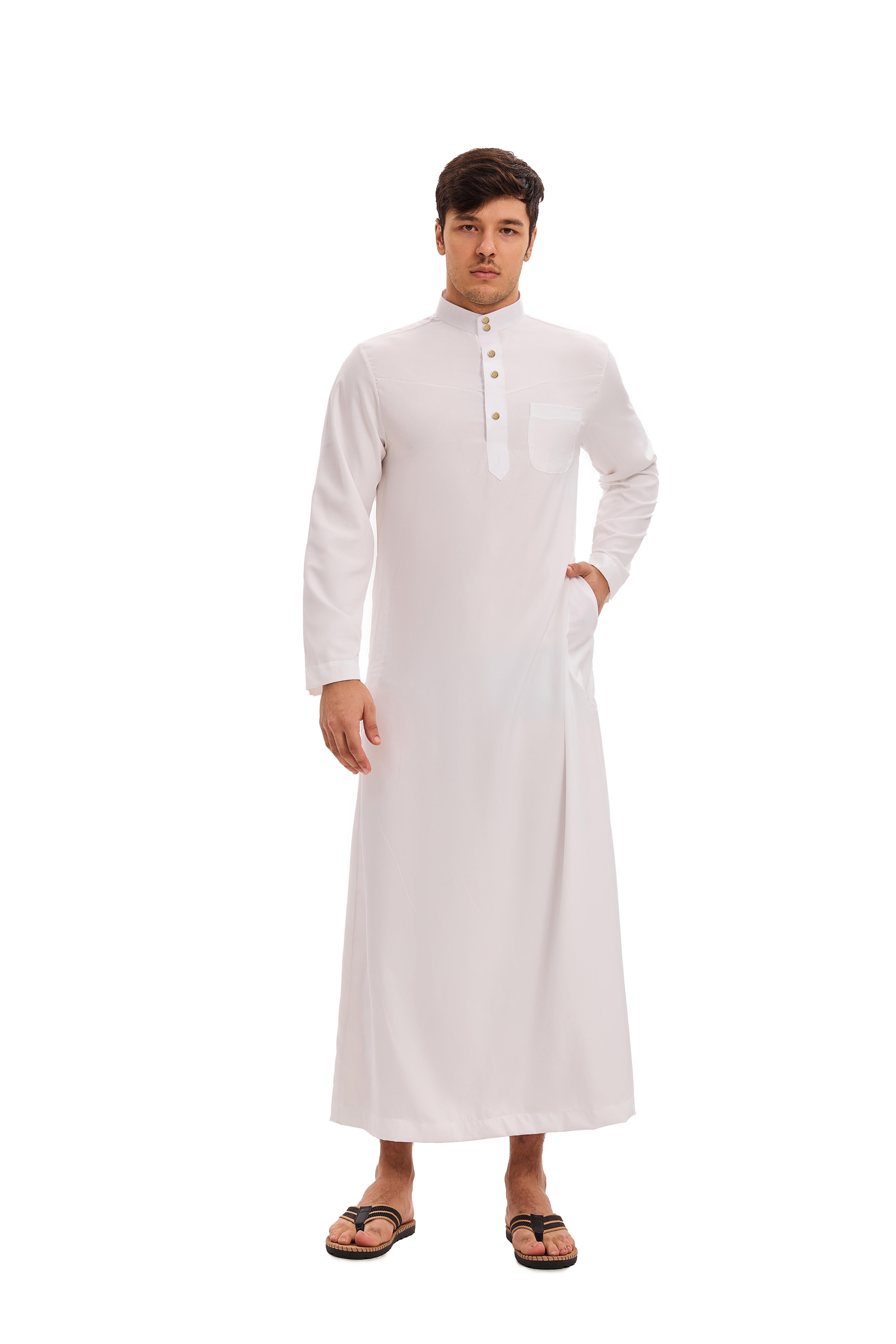 A-Jubah Muslim Pria Premium Lengan Panjang Lengan Pendek DEWASA ANAK-ANAK Jubah Slimfit Gamis Pria Busana Muslim Jubba Alfaan Jubah Alzan Hitam Putih Gamis Saudi