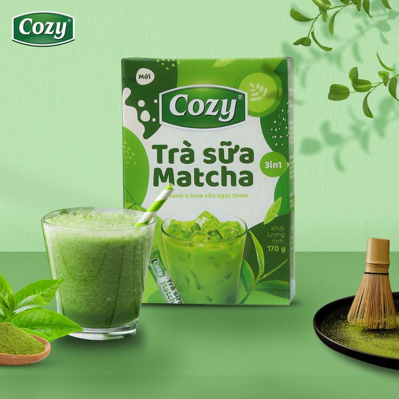 Combo 3 Hộp Trà Sữa Matcha và Các Loại Trà Hoà Tan Trái Cây Cozy Ice tea