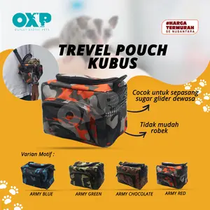 TRAVEL POUCH MODEL KUBUS TAS SUGAR GLIDER / TUPAI TERBANG / HAMSTER