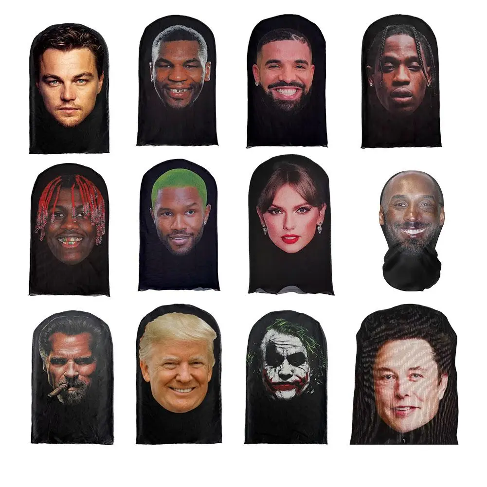 Mặt Nạ Balaclava, Mũ Đội Đầu Kanye West, Thiết Kế Kobe Và James, Phong Cách Spoof, Chống Nắng, Băng Đô, Mũ Barack Và LaFerrari, Mặt Nạ Vui Nhộn Thích Hợp Cho Halloween