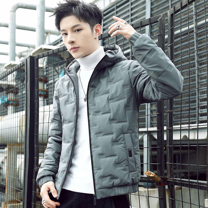 Áo Khoác Độn Bông, Xuống, Dành Cho Nam Giới, Thiết Kế Hình Gấu mèo Hợp Xu hướng Và Thường Ngày Áo Khoác Trẻ Trung, Dễ Phối Đồ, Thích Hợp Cho Mùa Xuân, Mùa Thu Và Mùa Đông, Hàng Mới Về 7