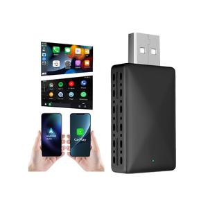 Wireless Car Adapter, Portable 2 in 1 Smart BT Connector, Car Video Player for Apple Android Phone, Compatible with Volvo Mercedes Kia VW