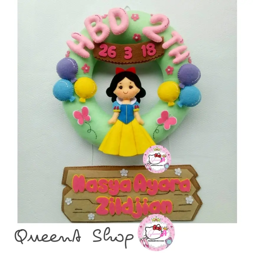 gantungan pintu/dekorasi kamar/ dekorasi rumah/ princess/snow white/hangingdoor/hangingwall