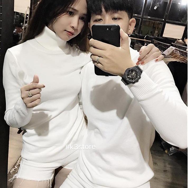 ALN01 Áo Len Cổ Lọ Trơn Với Phong Cách Hàn Quốc Dành Cho Nam Và Nữ