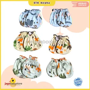 1 Pcs Sarung Tangan Dan Sarung Kaki Bayi Motif Premium Keyko