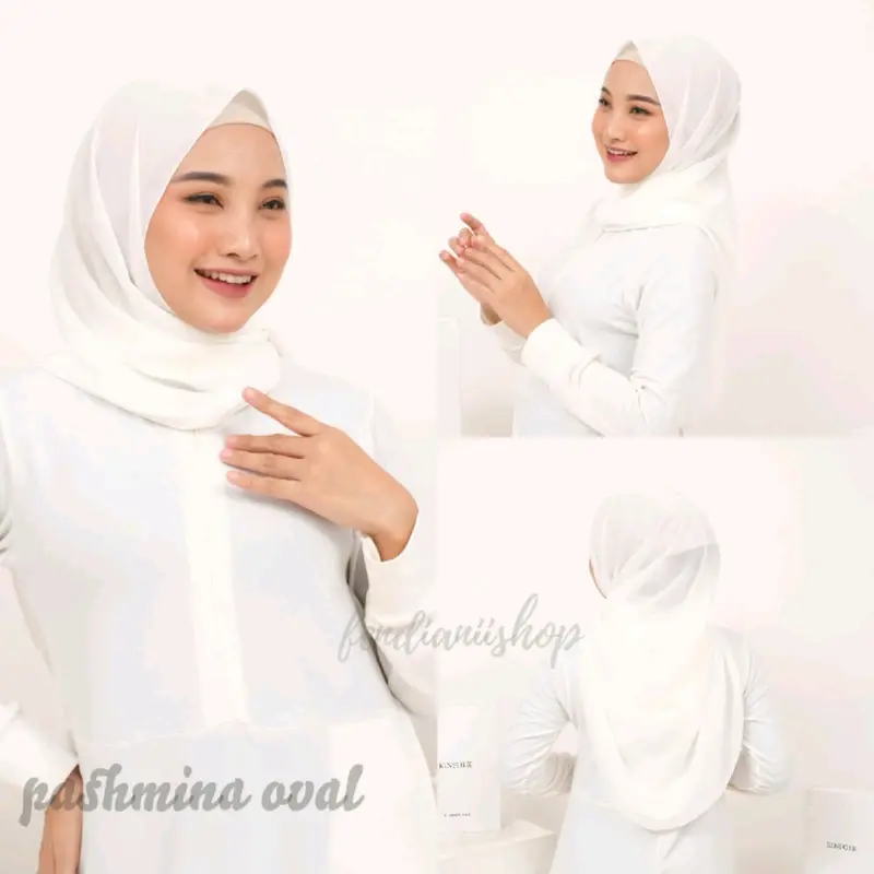 Pashmina OVAL 50rb 3pc pashmina ceruty babydoll pashmina instan Muslim Jilbab 3