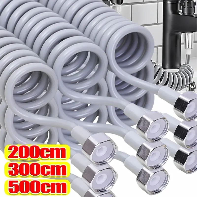 5/2M Universal Spring Shower Hose Flexible Tube for Bathroom Toilet ...