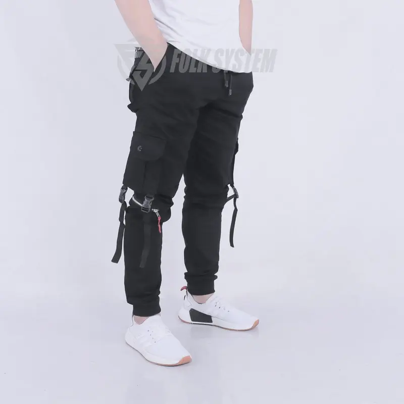 Celana Panjang Chino Jogger Cargo FLK Pria  Folksystem 0