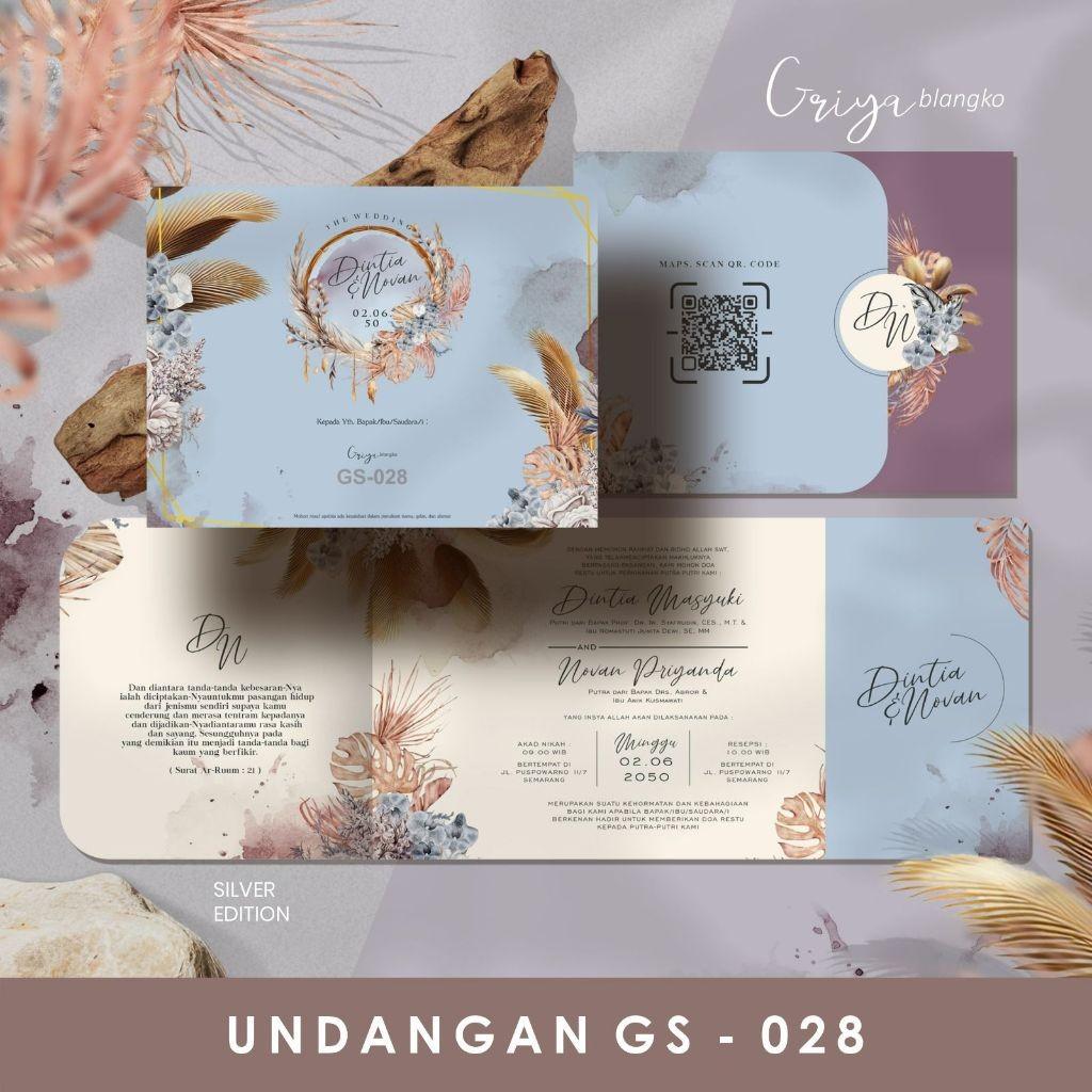 Undangan Pernikahan GRIYA GS 028 Elegan Modern Paket Lengkap 100 PCS Gratis Label & Plastik - JanjiKita | Default