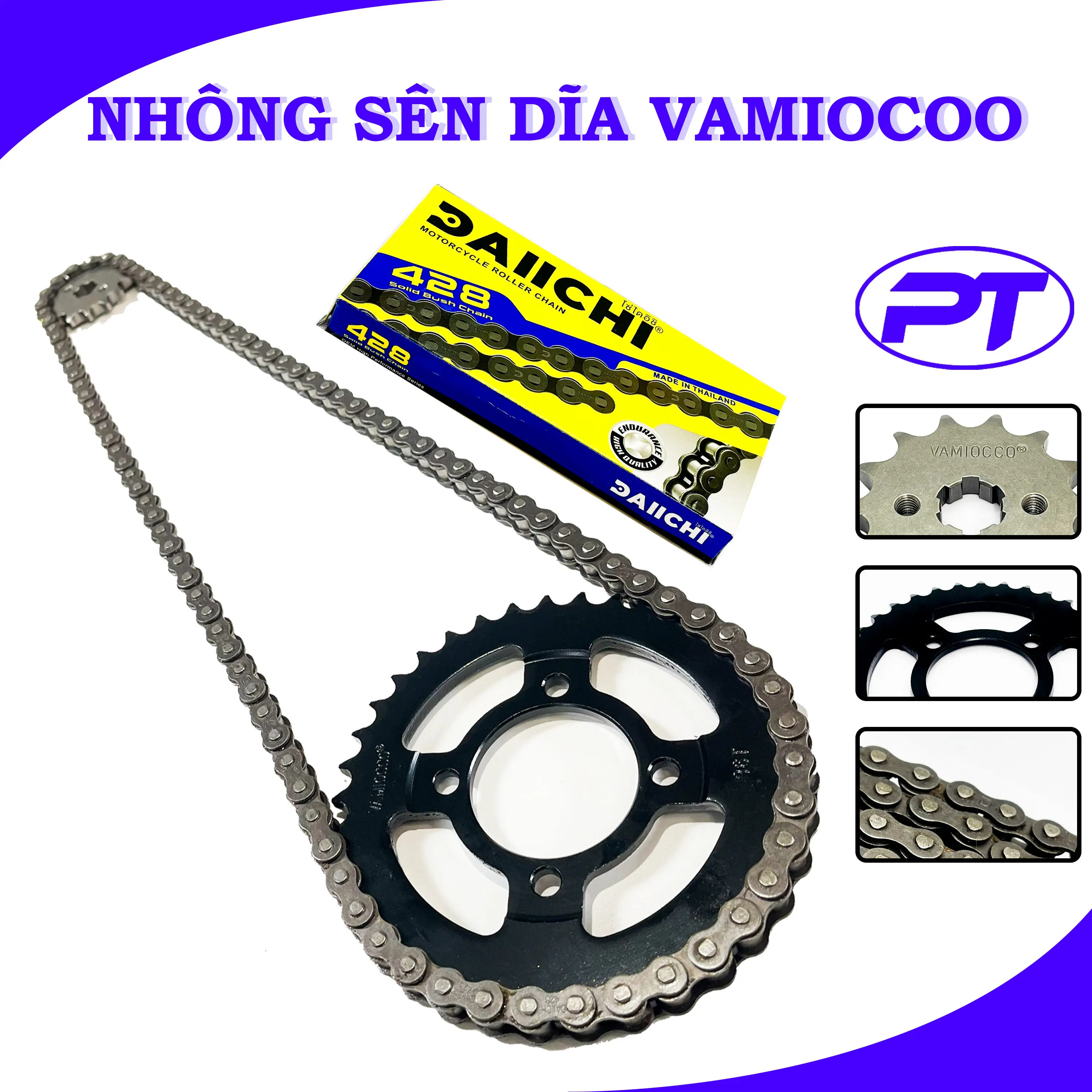 VAMICO - NHÔNG SÊN DĨA XE MÁY VAMIOCCO THÁI - NHẬP KHẨU THÁI LAN SẢN XUẤT CÔNG NGHỆ NHẬT BAO CHẠY 30000KM Phụ Tùng