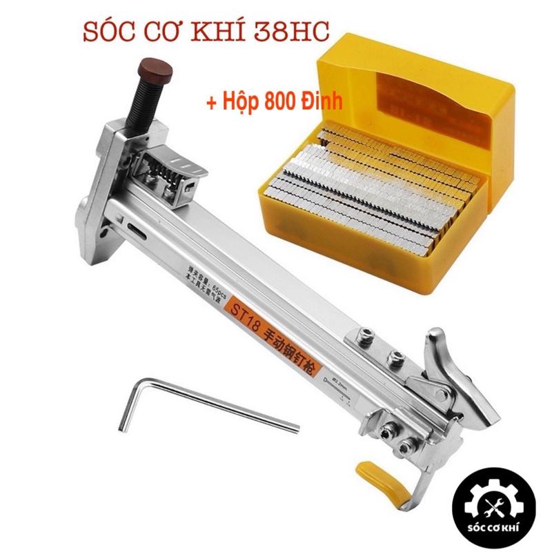 Búa đóng Đinh bê tông tự động ST18, tặng kèm 1 hộp Đinh, dụng cụ hỗ trợ đóng đinh