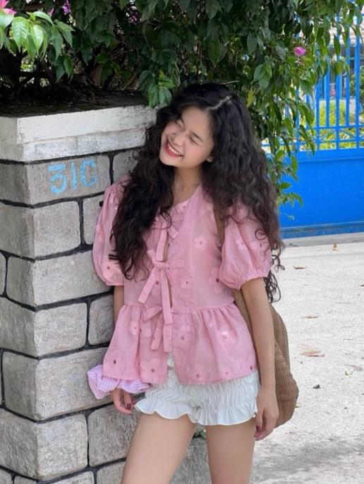 Bigsize 55-100kg Áo baby doll thêu tay bồng