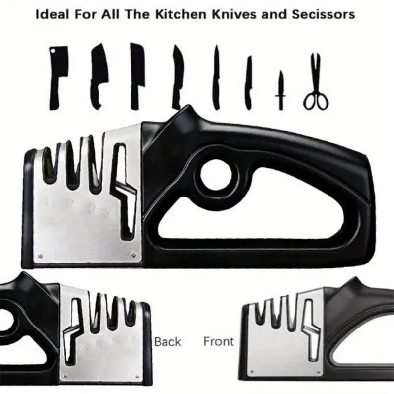 4 in 1 Knife Sharpener, 1 Count Professional Tungsten Sharpeners, Easy To Use Knife Sharpening Tool for Outdoor and Household Use 6
