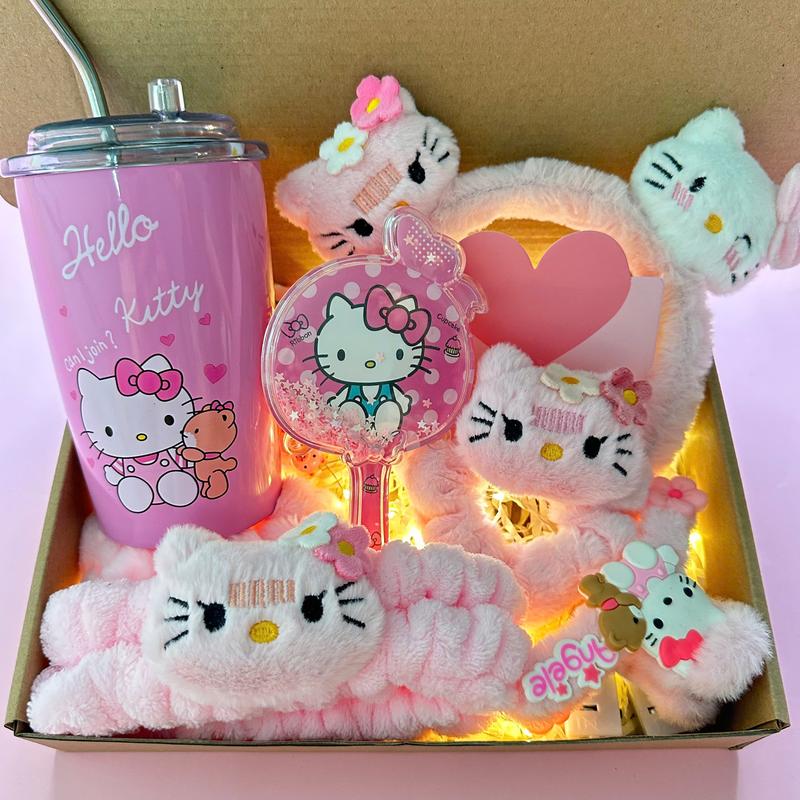 ( Tặng Kèm Túi) Hộp Quà Tặng Ly Giữ Nhiệt Mèo KT, LOPPY, Cinamorol Dành Tặng Bạn Bè Người Thân Dịp Sinh Nhật 20/10 14/2 8/3 Thật Nhiều Ý Nghĩa