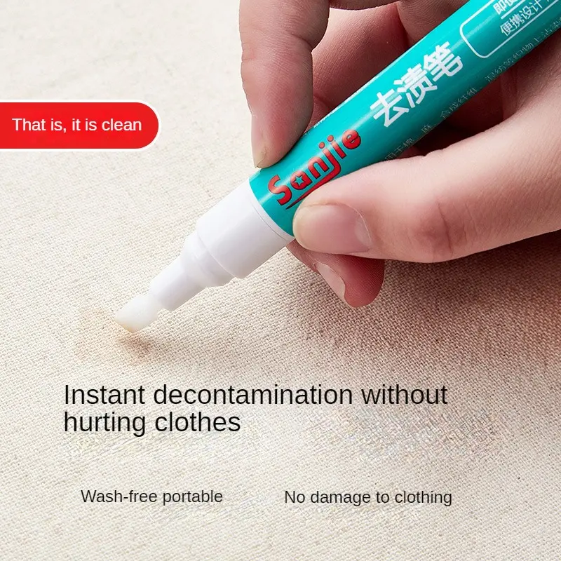 Sanjie Clothing Stain Remover Pen Portable Stain Removal No-Wash Oil Stain Remover Red Wine Stain Remover