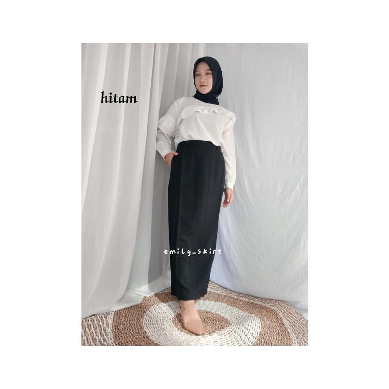Product Introduction of rok span syakira/rok kerja/rok rempel import Poliester Wanita 0