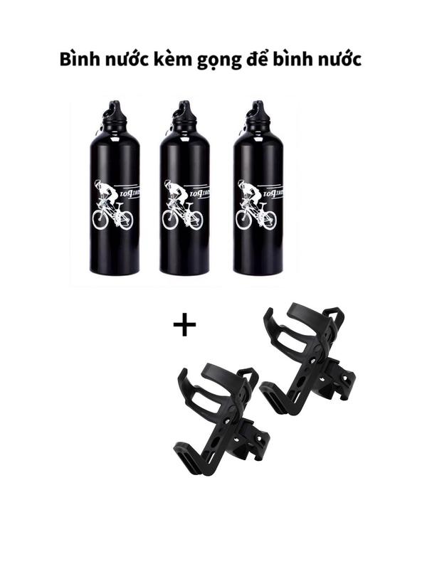 Combo bình nước nhôm kèm gọng đẻ bình nước | Siêu tiện dụng