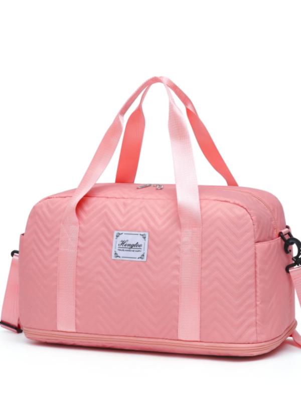 Unisex Weekend Travel Bag with Waterproof Shoe Compartment, Stylish Large Capacity Tote for Business Trips & Gym Essentials, Multi-functional Duffle Bag for Suitcases 5