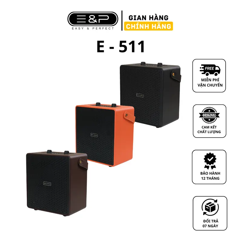 [E&P] KHÔNG KÈM MIC Loa Bluetooth Nghe Nhạc E-511, Công Suất 25W Nghe Nhạc Cực Hay Âm Thanh Lớn Sống Động, Pin Trâu, Chính Hãng BH 12 Tháng Củ Loa 3
