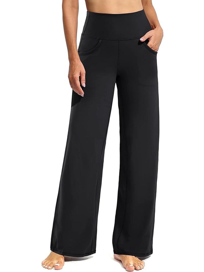 Product Introduction of Women's Solid High Waist Pocket Sports Joggers, Casual Comfy High Stretch Straight Leg Jogger Pants for Yoga Gym Workout Running, Ladies Sportswear for All Seasons 3