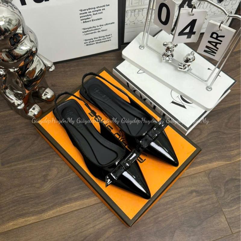 Sục bệt nữ mũi nhọn đính nơ tiểu thư hàng full hộp ( PH11 )