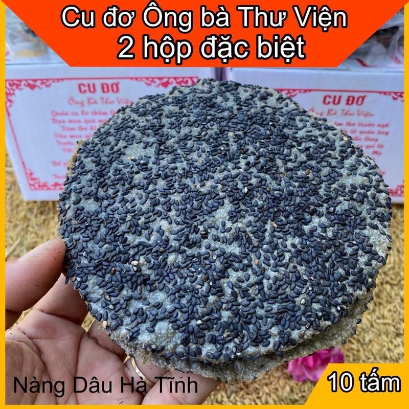  2 Hộp Kẹo Cu Đơ Ông Bà Thư Viện Loại Đặc Biệt Nhiều Vừng Kẹo Cu Đơ Ông Bà Thư Viện Đặc Sản Hà Tĩnh 