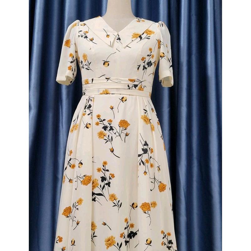 váy thiết kế nhà may hậu yến v64 Nữ Dress