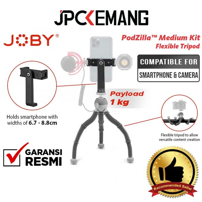 Podzilla Machine Promo Joby PodZilla Flexible Tripod Medium Kit Mini Tripod HP Camera ...