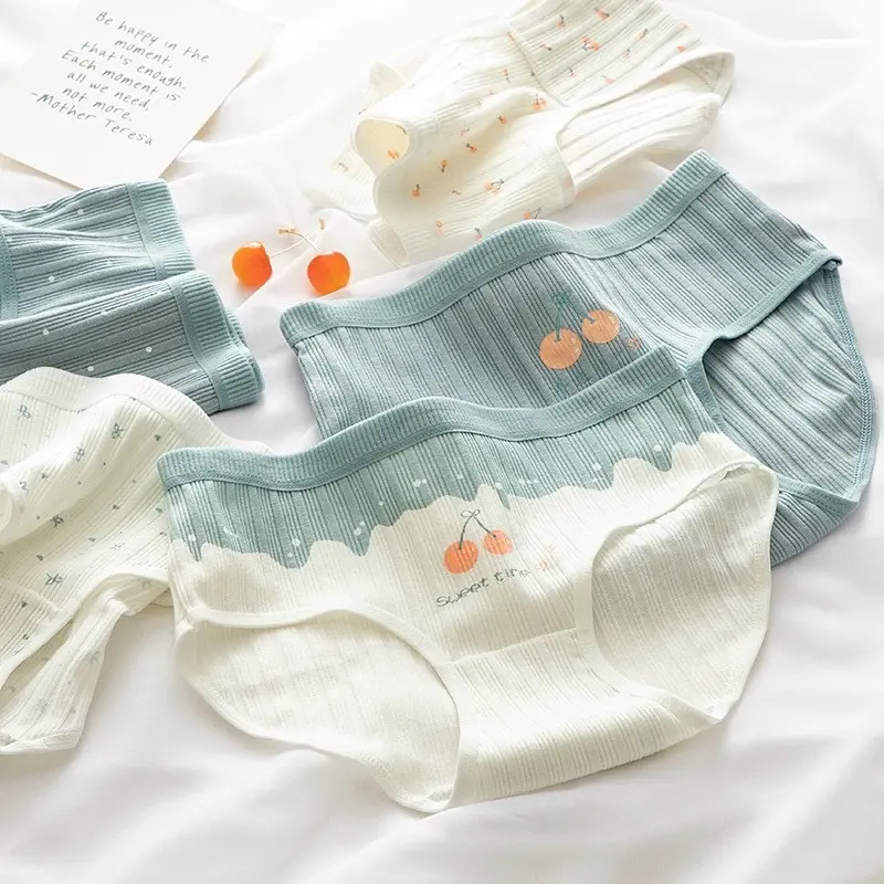 Quần Chíp Cho Bé Gái ( Người Lớn ). Combo 5 Quần Lót Cotton Cho Bé Gái 35-55kg In Hình Siêu Kute 7