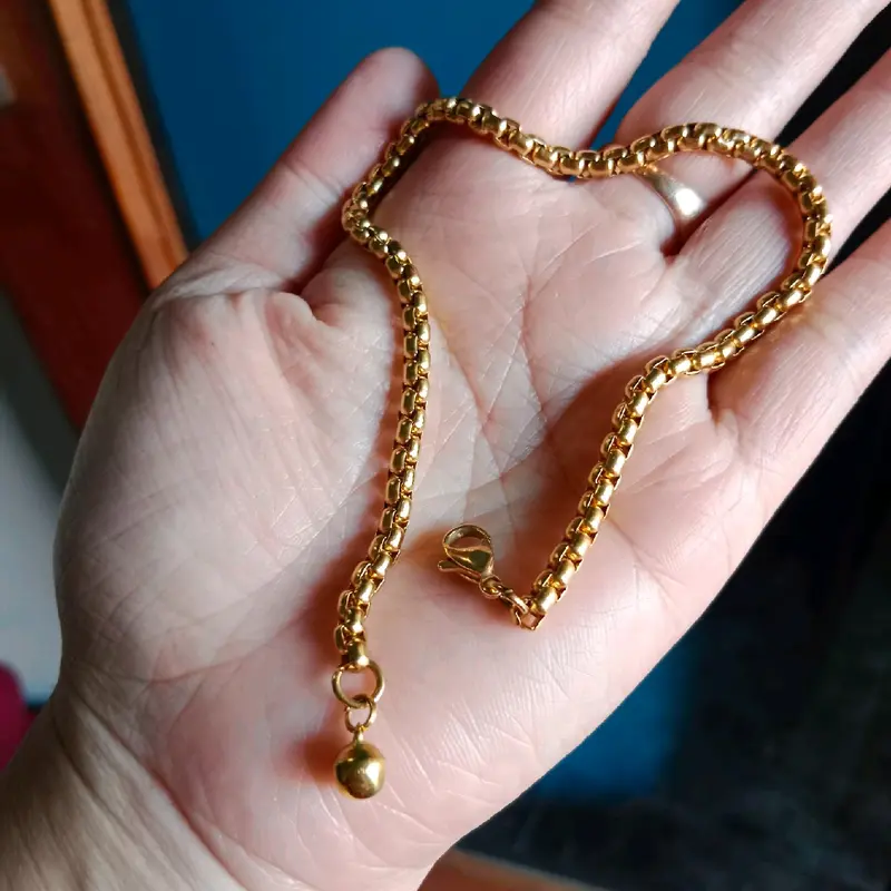 Gelang Kaki Wanita Anak Bayi Balita Rantai Titanium Silver Gold Lonceng Bunyi Perempuan 2