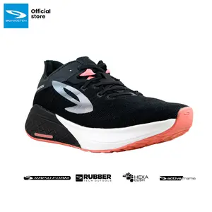 910 Nineten HANNA 1.0 Sepatu Lari - HItam/Putih/Merah Running Olahraga Outdoor