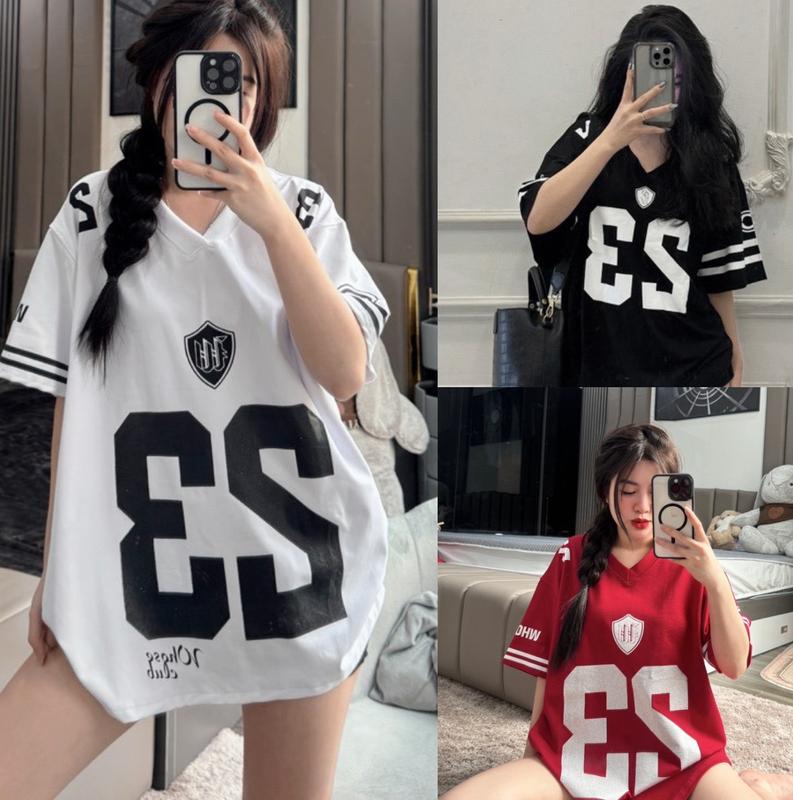 Áo Thun PHỐI05 kiểu dáng thể thao thời trang Unisex Form Rộng Tay Lỡ Áo Phông Menswear Top Cổ Tròn Nữ Women