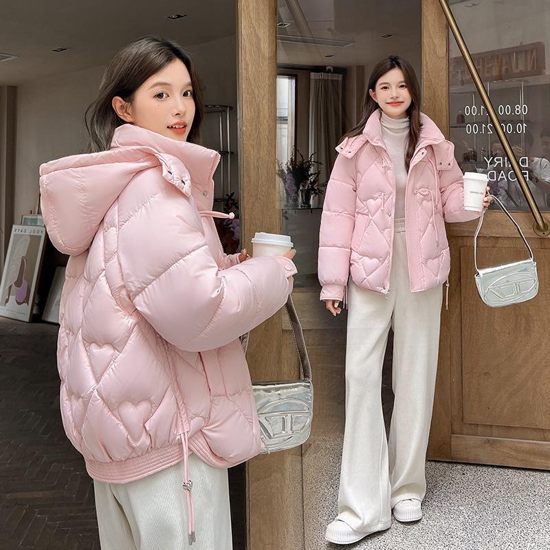 Fashion Short Cotton-Padded Coat for Women Autumn and Winter New 2024 Korean Style Solid Color with Match Cotton Coat Jacket Thickened Padded Jacket Outer Wear 0