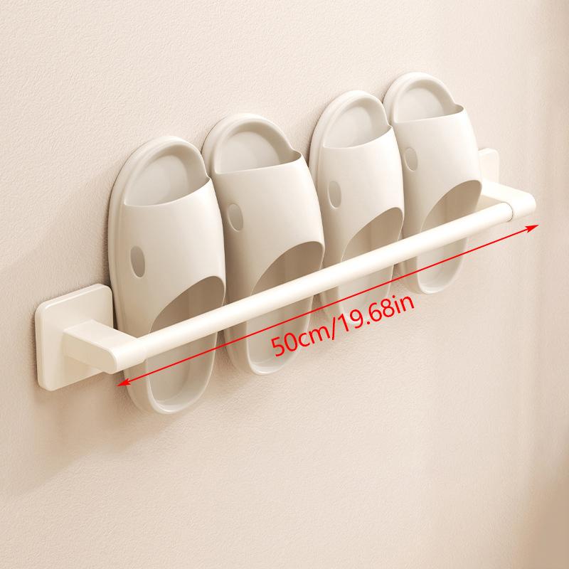 Bathroom Slipper Rack No Punching Wall Mounted Slipper Storage Rack Bedroom Shower Room Bath Slippers Hanger Babouche Organizer 7