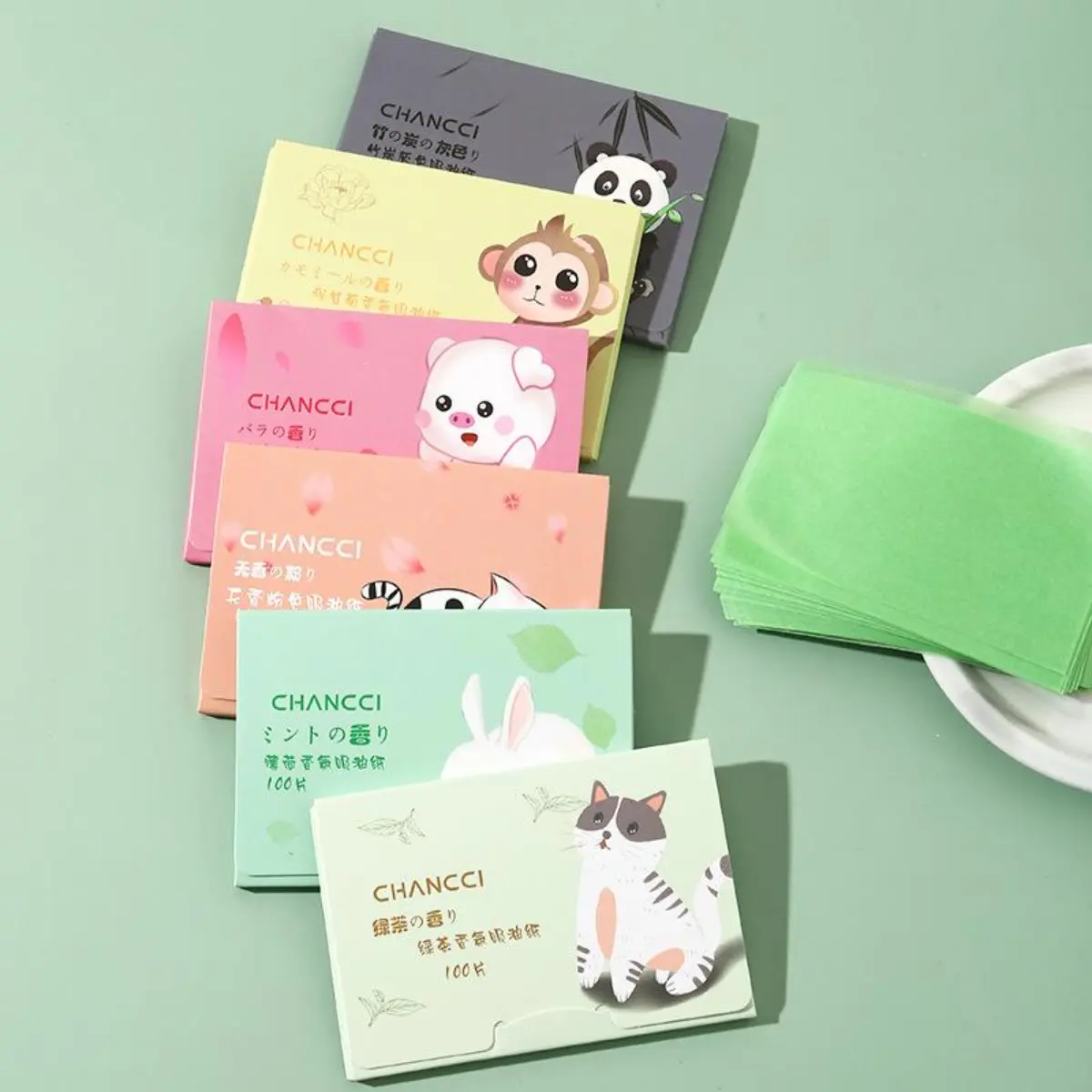 Facial Oil-absorbing Paper 100 Pieces Portable Removable Fragrance Oil-absorbing Facial Tissue Makeup Makeup Tool