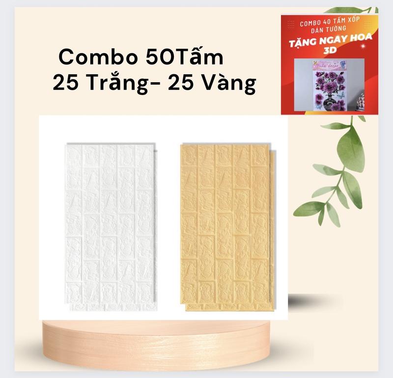 Product Introduction of Combo 50 tấm xốp dán tường đủ màu kt 70x40 ( Tặng hoa ) 13