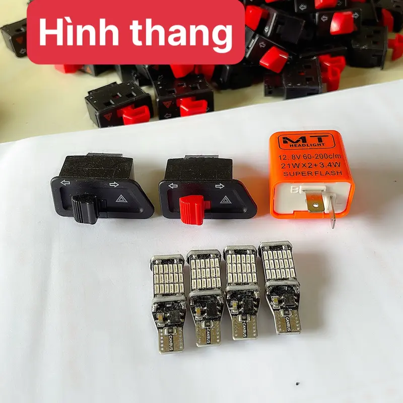 Combo Haza+4 Bóng T15 Siêu Sáng Gắn Wave 50/100/110 Win V1 V2 V3 2