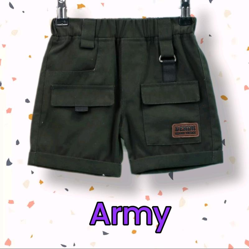 100 rb 3 pcs Celana Pendek Cargo Anak / Celana Cargo Short Pants usia 1 - 10 6
