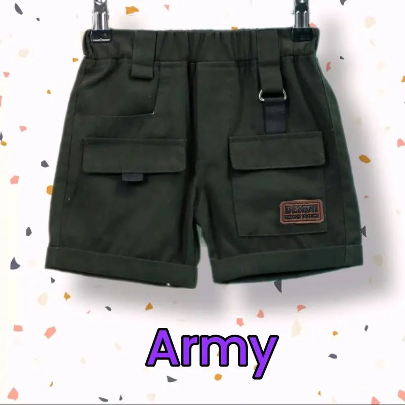 100 rb 3 pcs Celana Pendek Cargo Anak / Celana Cargo Short Pants usia 1 - 10 5