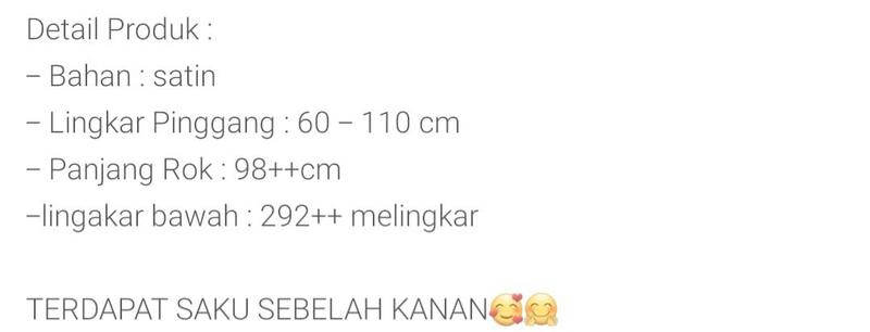 Product Introduction of razakhanania bawahan Rok panjang payung wanita satin banyak warna 0