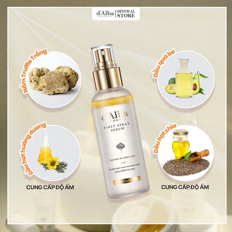 Product Introduction of Serum Dạng Xịt d'Alba First Spray Serum Cấp Ẩm, Dưỡng Da Căng Bóng 100ml - Thương hiệu d'Alba, Xuất xứ Hàn Quốc - Skincare, 1