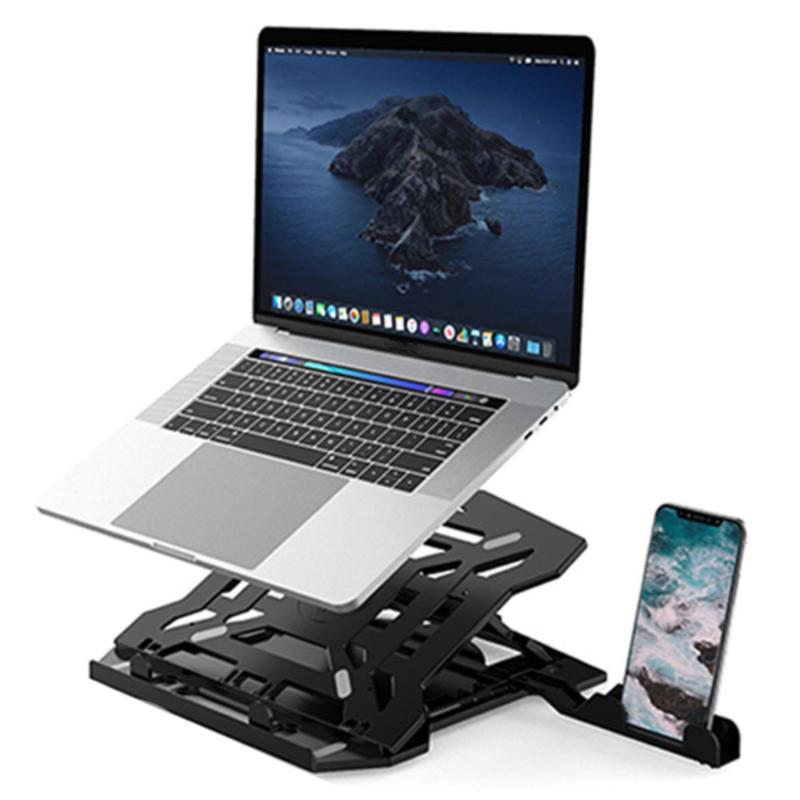 Product Introduction of Adjustable Laptop Stand with Phone Holder 360° Rotating Heighten Bracket Notebook Bottom Cooling 10