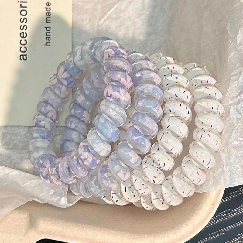 Product Introduction of 4pcs Phone Ring Headwear Hair Rope High Elasticity And Unbreakable Ins Wind 31