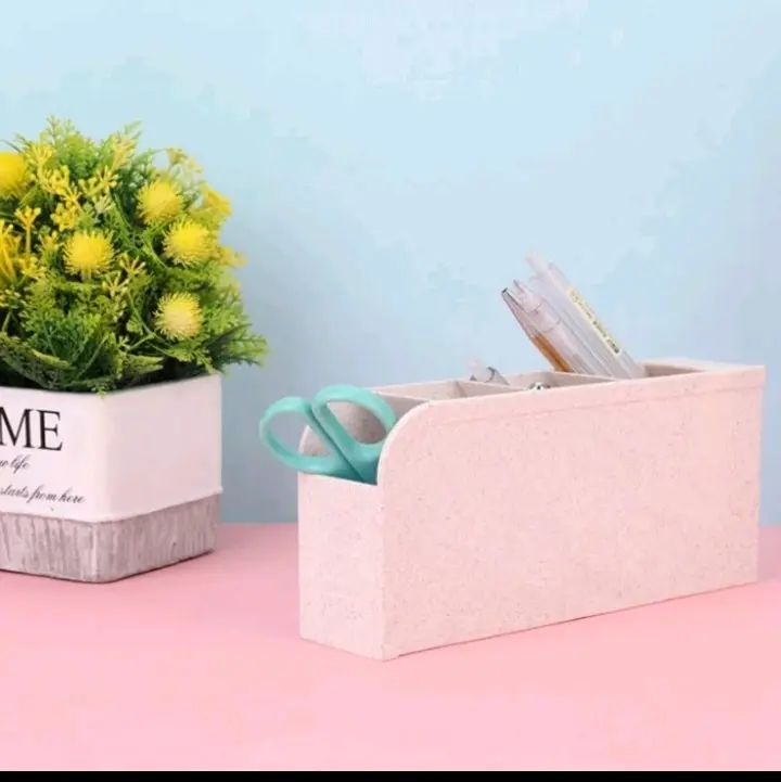 Rak mini 4 sekat rak organizer tempat alat tulis make up serbaguna 2
