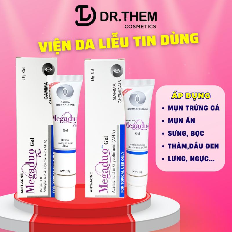 Megaduo Gel/Plus Gamma 15g-30g, Gel Giảm Mụn Ẩn, Thâm, Đầu Đen Cho Da Dầu Mụn - Dr Thêm